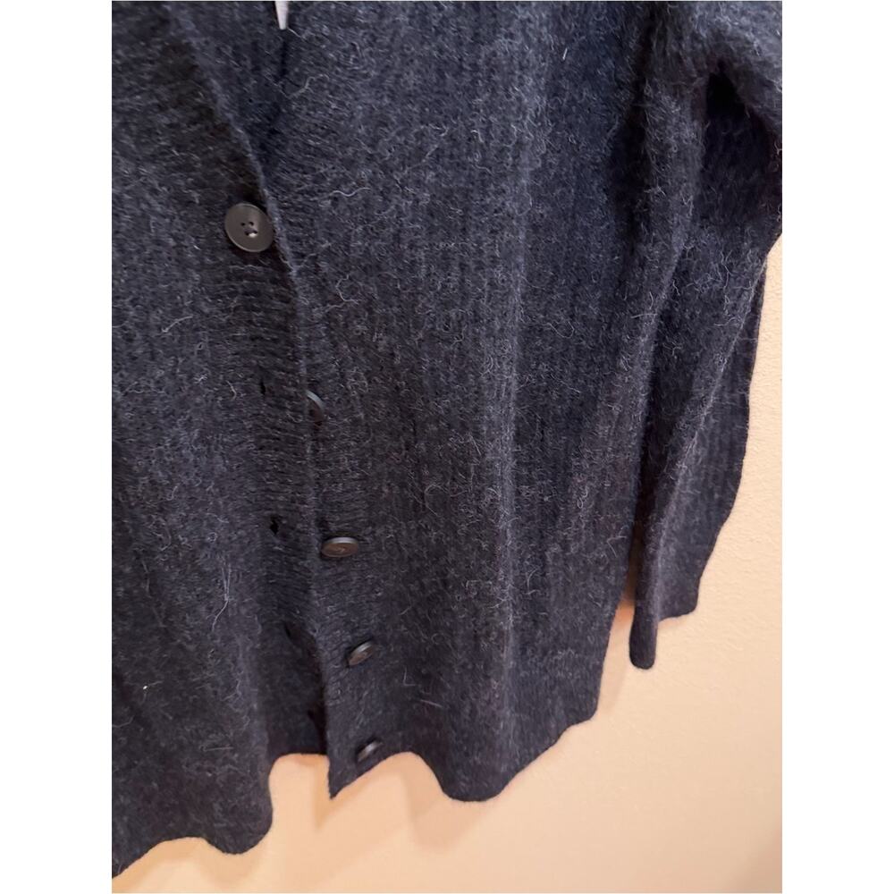 Everlane Cozy Black Charcoal Button-Front Women's Cardigan Sweater Medium - Picture 10 of 14
